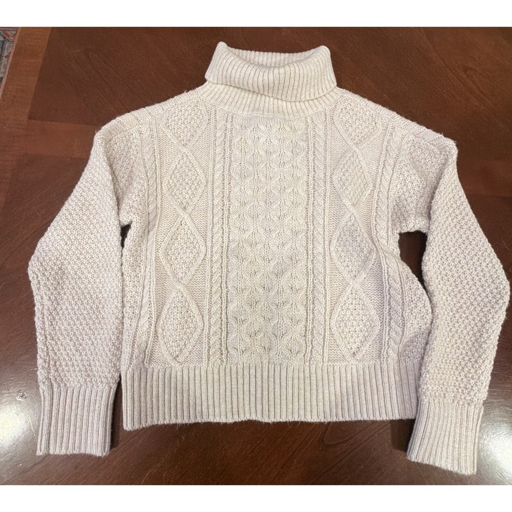 Abercrombie Kids Girls  Beige Turtleneck Sweater Size 7-8